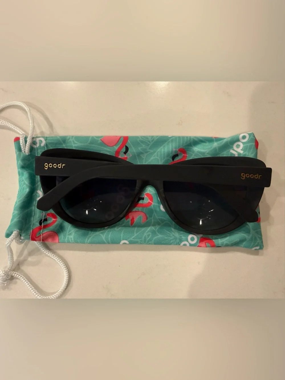 Goodr Breakfast at Tiffany’s black cat eye sunglasses